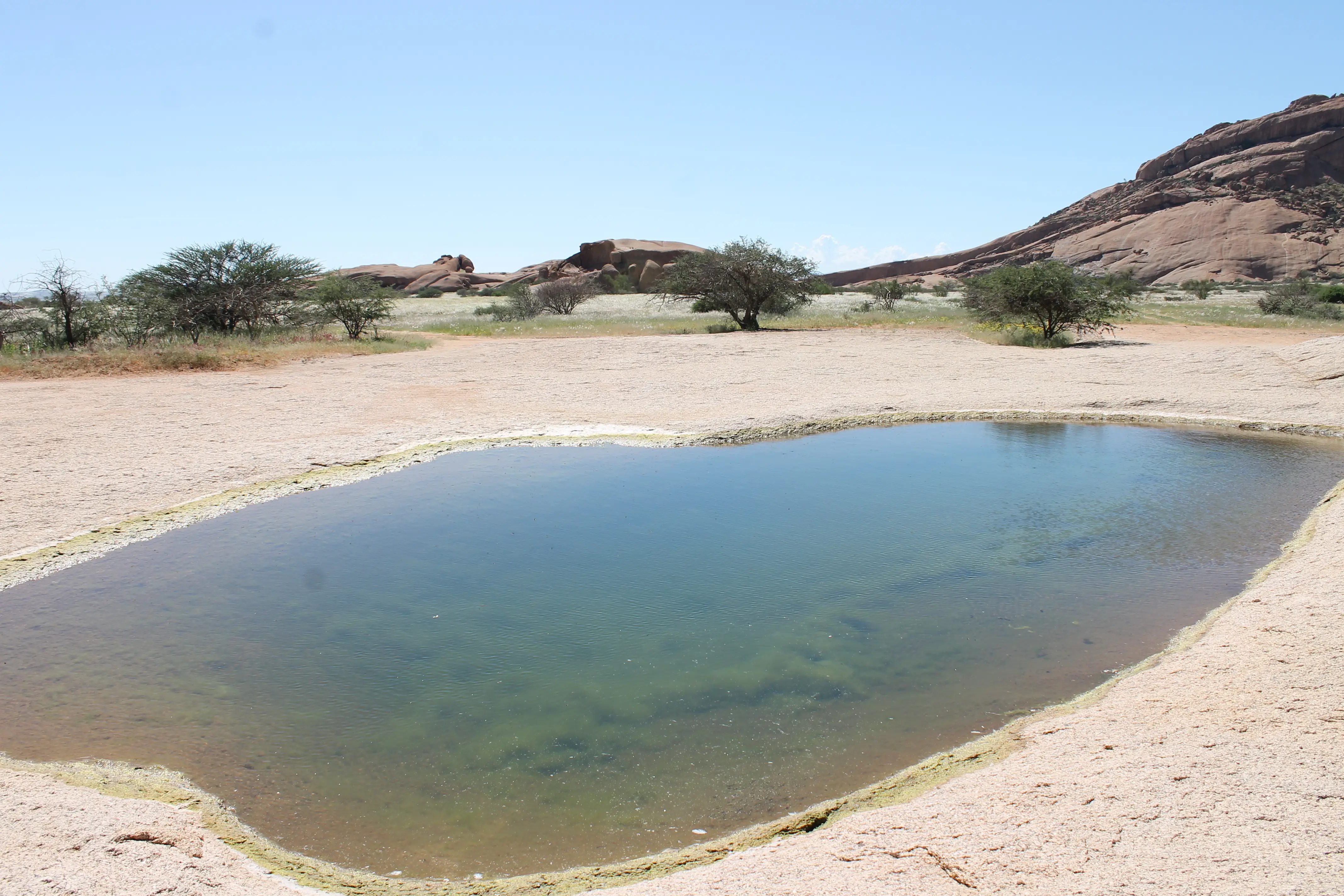 Rock formation shadows at Spitzkoppe in afternoon light
